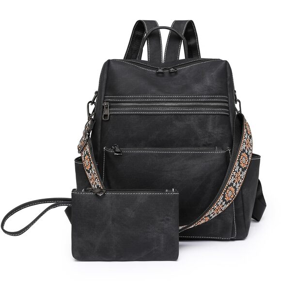 3169 Backpack Purse , PU Leather Backpack Purse, Waterproof Anti-Theft Back main image 4